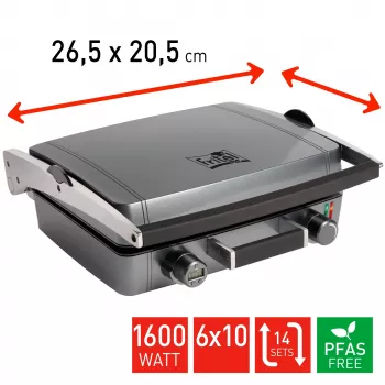 FRITEL WaffleTastic CW 3648 wafelijzer 6x10 metallic antraciet