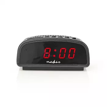 Nedis CLDK008BK LED-digitale wekker met sluimerfunctie, zwart