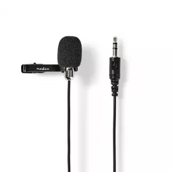 NEDIS MICCJ105BK kabelmicrofoon, 3,5 mm jack, omnidirectioneel, zwart