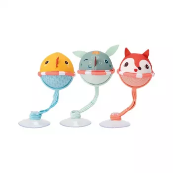 Lilliputiens set van 3 badballen met zuignappen - Joe de draak 3m+