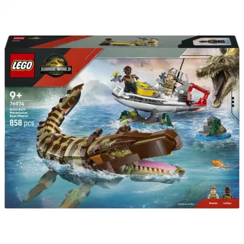 LEGO Jurassic World 76974 Missie op de boot en Mosasaurus-model