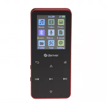 Denver MP-1830R MP4-speler met Bluetooth, 1,8 inch display, 4GB, rood