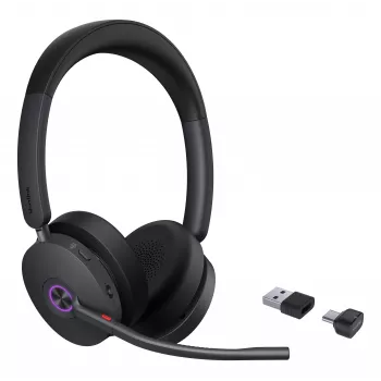 Yealink BH74 Teams draadloze headset met ANC, USB-C/A-dongle, on-ear, zwart