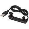 Akyga AK-SW-19 USB-laadkabel met clip voor Garmin Forerunner 220, 1 m, zwart