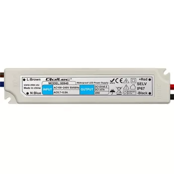 QOLTEC LED-schakelvoeding IP67 20W 12V 1,6A waterdicht