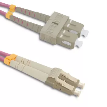 Qoltec glasvezel patchkabel LC/UPC naar LC/UPC multimode OM4 duplex 10m