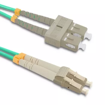 Qoltec glasvezel patchkabel LC/UPC - SC/UPC multimode OM4 duplex 5m