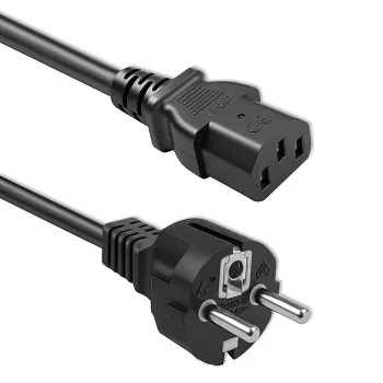 QOLTEC stroomkabel SCHUKO CEE IEC C13 3x1.0mm2 1,5m zwart