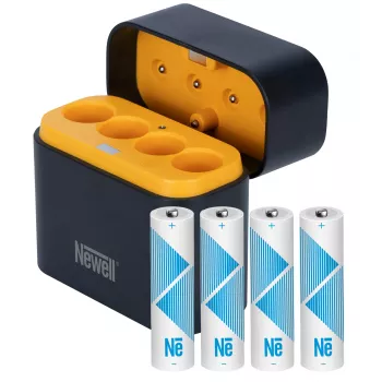 Newell 4-kanaals Li-Ion acculader + 4 AA 2200 mAh Li-Ion accu's