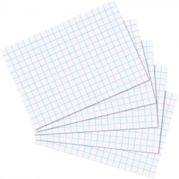 Herlitz Systeemkaarten A7, geruit 5 mm, 170 g/m², Wit, 100 stuks (10621431)