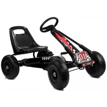 LEAN TOYS LEAN CARS A-15 go-kart zwart luchtbanden