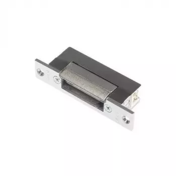 SCOT ES-S12AC/DC-B PROFI symmetrische elektrische deuropener met slot, 12V AC/DC, Fail-Secure, 3000N houdkracht, grijs/zilver