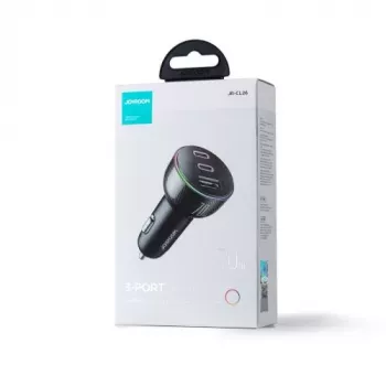 Joyroom 3-in-1 auto-oplader met Bluetooth-FM-transmitter, 70W PD, zwart (JR-CL26)