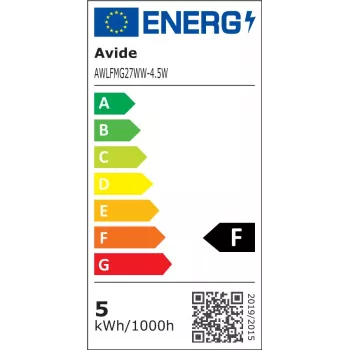 Avide LED-lamp White Filament Mini Globe 4,5W E27 warmwit 2700K