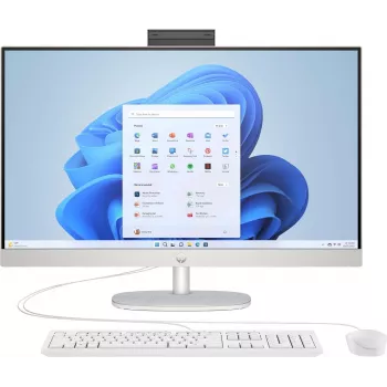 HP 27-cr0501ng 27 inch All-in-One-pc, AMD Ryzen 5 7520U, 8 GB RAM, 512 GB SSD, Snow White
