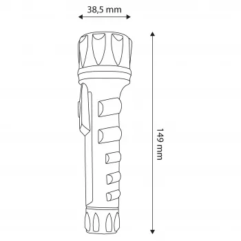 ENTAC EFL-2AA-PL LED-zaklamp 2xAA ABS-kunststof Zwart 30 Lumen