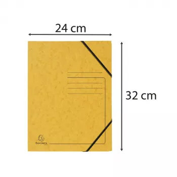 Exacompta Colorspan elastieken map A4 geel 355 g/m² zonder kleppen