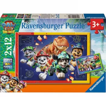Ravensburger kinderpuzzel Paw Patrol 3 Dino Movie (2x 12 stukjes)