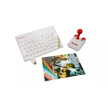 Retro Games The Spectrum White Edition - ZX Spectrum HD-console met joystick en meer dan 40 voorgeïnstalleerde spellen