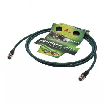 Sommer Cable SC-Vector PLUS 1.2/4.8 DZ UHD video-patchkabel, BNC-stekker naar BNC-stekker, NEUTRIK, groen, 20 m (DZGR-2000-GN-SW)