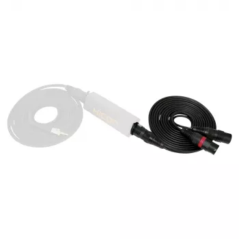 Sommer Cable SC-Peacock MKII DMX-adapterkabel, 2 x 0,22 mm², XLR-stekker 3-pol. naar XLR-bus 5-pol., HICON, zwart, 5 m (PCGU-0500-SW)