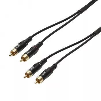 Sommer Cable SC-Onyx 2025 MKII stereo-cinchkabel, asymmetrisch, 2 x 1 x 0,25 mm², 2x cinchstekker naar 2x cinchstekker, HICON, zwart, 2,5 m (ON81-0250-SW)