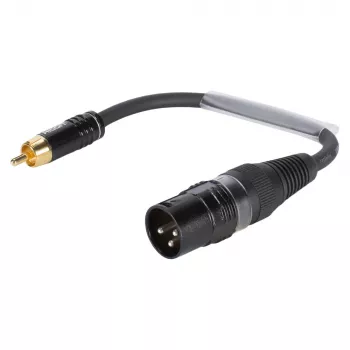 Sommer Cable adapterkabel, cinchstekker naar XLR-stekker 3-pol., zwart, 0,15 m (TRH7U0015-SW)