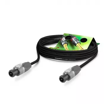 Sommer Cable Meridian 2x2,50mm² luidsprekerkabel met SpeakON-stekkers - 10 m - zwart