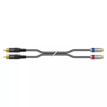 Sommer Cable SC-Onyx 2025 MKII stereo-cinchkabel, asymmetrisch, 2 x 1 x 0,25 mm², cinch naar cinch, HICON, zwart, 5 m (ON8D-0500-SW)
