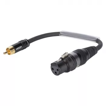 Sommer Cable adapterkabel, cinch-stekker naar XLR-bus 3-pol., zwart, 0,15 m (TRH8U0015-SW)