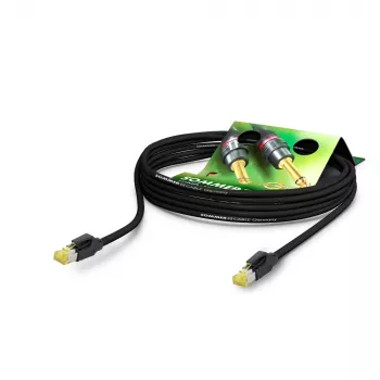 Sommer Cable SC-Mercator CAT.7 PUR netwerkkabel, 8 x 0,14 mm², RJ45 naar RJ45, HIROSE, zwart, 20 m (P7HS-2000-SW)