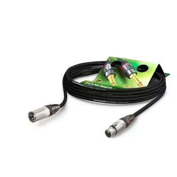 Sommer Cable SC-Primus microfoonkabel, 2 x 0,50 mm², XLR-bus 3-pol. naar XLR-stekker 3-pol., NEUTRIK, zwart, 2 m (PRMFU0200-SW)
