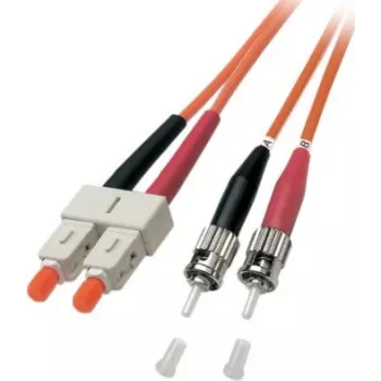 EFB Elektronik ECOFIBER glasvezel patchkabel ST-ST duplex OM2 1 m oranje LSZH