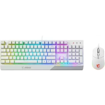 MSI Vigor GK30 Combo RGB gaming-toetsenbord en muis (wit, FR-indeling)