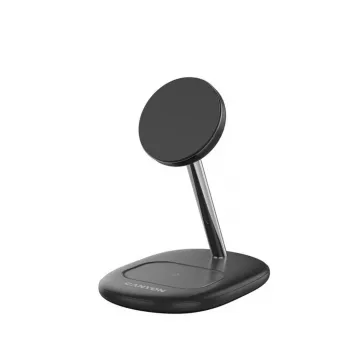 Canyon On Power 205 - 2in1 draadloos oplaadstation voor 2 apparaten tegelijk - Zwart