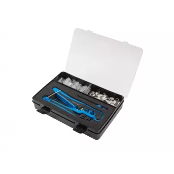 LANBERG NT-0303 netwerkgereedschapskit - krimptang, kabelstripper, 10x RJ45 Cat.5e stekker