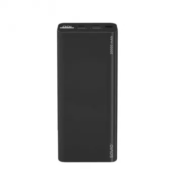 SAVIO BA-05 20000 mAh powerbank zwart