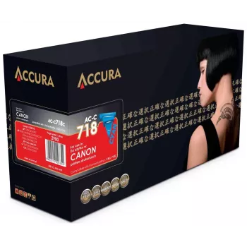 Accura compatibele Canon CRG-718C cyaan tonerpatroon