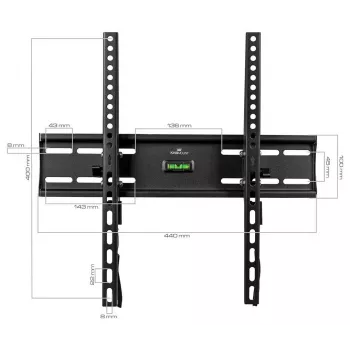 KINGMOUNT KG-1004 kantelbare tv-muurbeugel voor schermen van 23-65 inch, VESA 100x100 tot 400x400, tot 45 kg