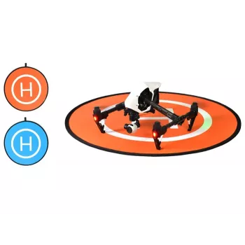 SUNNYLIFE Drone Landing Pad 75cm oranje/blauw dubbelzijdig waterdicht nylon opvouwbaar met draagtas en grondpennen