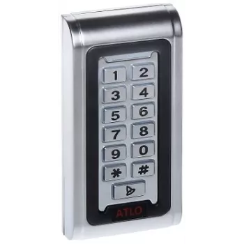 Cijferslot ATLO-KRM-821 - 3-cijferig resetbaar hangslot, zinklegering behuizing, stalen beugel, Zwart