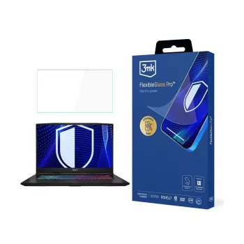 3MK PROTECTION FlexibleGlass Pro displayschermfolie voor MSI Katana 17,3 inch laptop (tot 19) - 0,3 mm hybrideglas, 7H hardheid, anti-vingerafdruk, blaasvrij