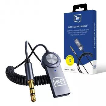 3mk Audio Bluetooth-adapter - Bluetooth 5.0-ontvanger met 3,5 mm AUX, USB-C, 10 u accu, zwart