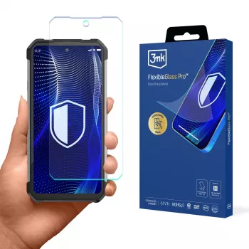 3MK PROTECTION FlexibleGlass Pro displayschermfolie voor Unihertz Shark 5G - hybrideglas, 7H hardheid, 0,3 mm, transparant