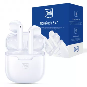 3MK PROTECTION 3mk Movepods 5.4 True Wireless Stereo oordopjes met Bluetooth 5.3, ENC, IPX4, tot 35 uur accu, USB-C