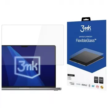 3MK FlexibleGlass hybride glazen screenprotector voor Apple MacBook Pro 16 inch (2021-2026)