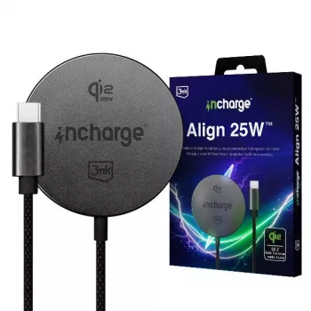 3mk incharge Align Qi2.2 25W voor Apple zwart