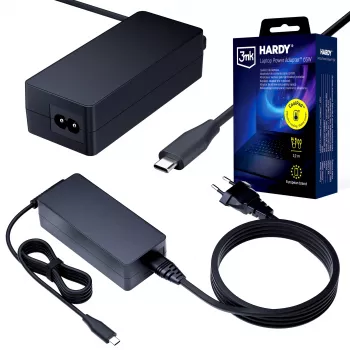 3MK HARDY laptopvoeding 65W USB-C 3,2m zwart