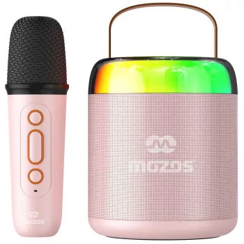 MOZOS MK Roze karaoke-microfoon met bluetooth-luidspreker