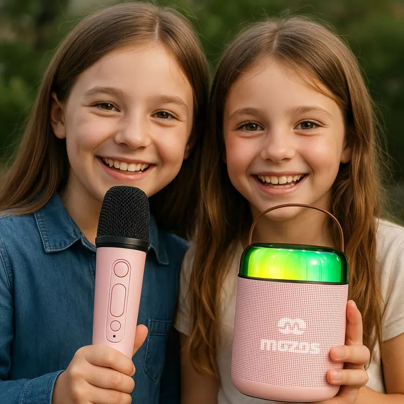 MOZOS MK Roze karaoke-microfoon met bluetooth-luidspreker